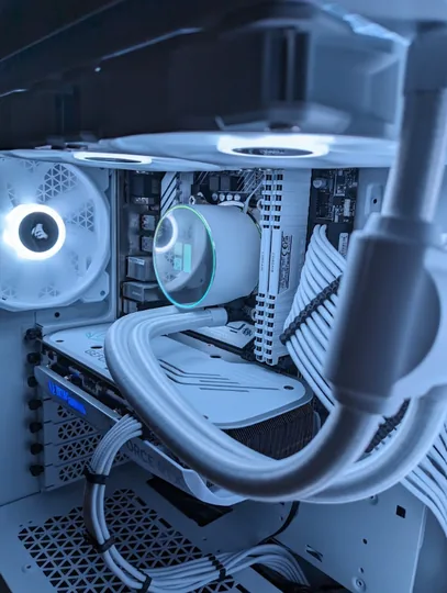 Watercooling blanc et câblage