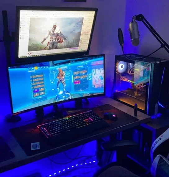 Setup gaming avec double écran